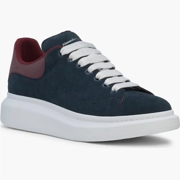 Alexander McQueen Men's Dark Blue and Burgundy Sneakers